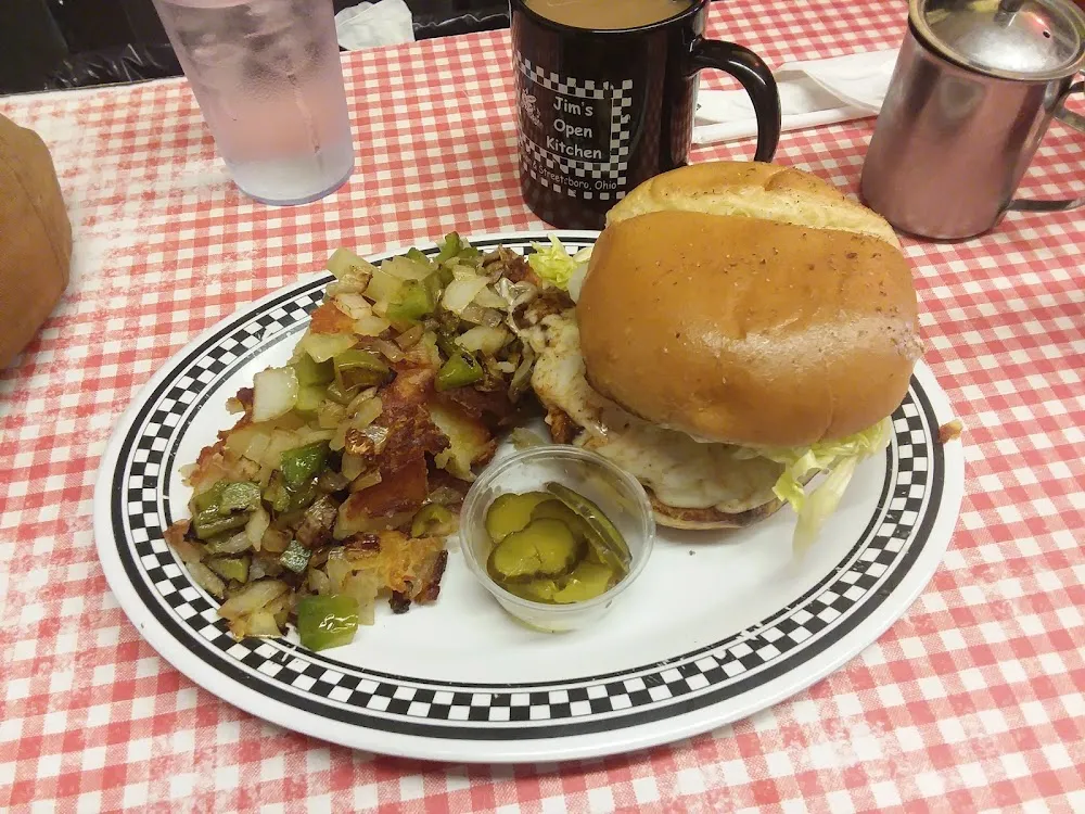 Cajun Chicken Sandwich and Home Fries